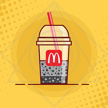 Graphic Design product depiction for McDonalds soft drink