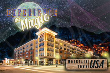Graphic Design postcard for Mountain Town USA